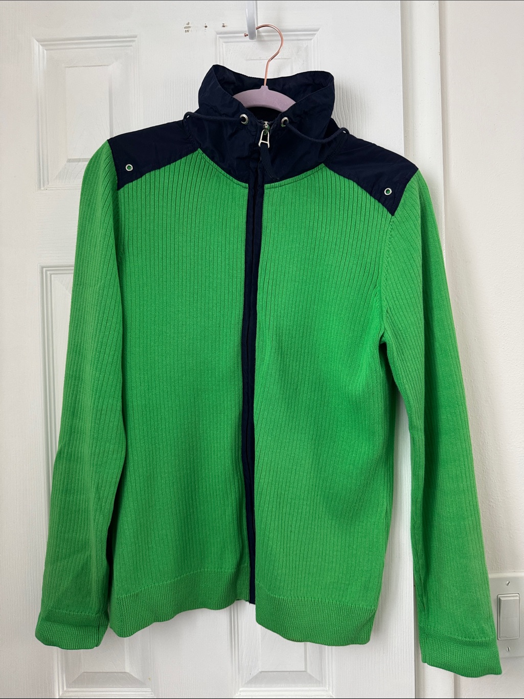 Ralph Lauren Green & Navy Hooded Zip Jacket